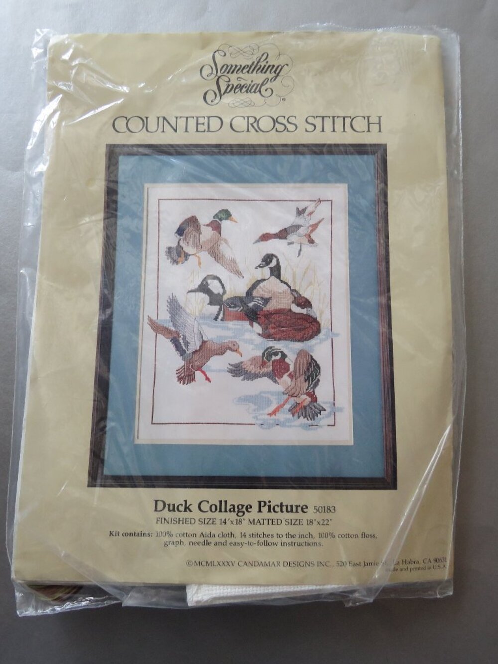 Duck Collage Picture Something Special Cross Stitch Vintage Kit #50183, Opened